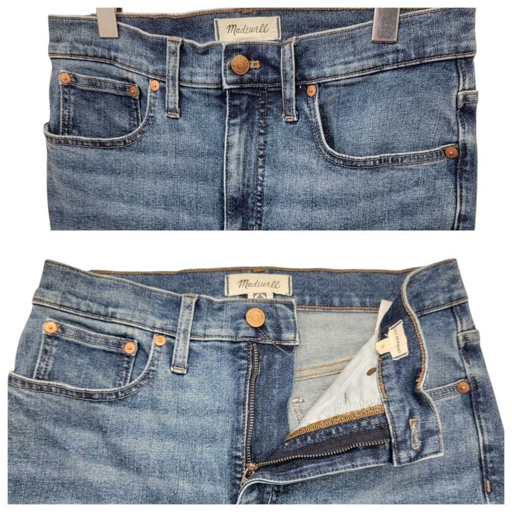Madewell Cali Demi-Boot Jeans in Glenside Wash Blue Denim Women’s Size 28 - Picture 13 of 17